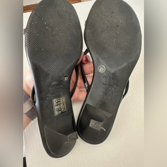 Authentic Prada black sandals size 37 EU - Picture 3 of 4